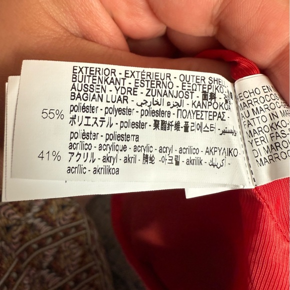 Zara red tweed lined mini skirt- size M- NWT - Picture 4 of 4